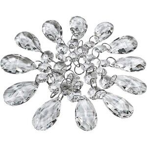 24 Pcs Teardrop Chandelier Prisms Candle Chandelier Crystal Pendants